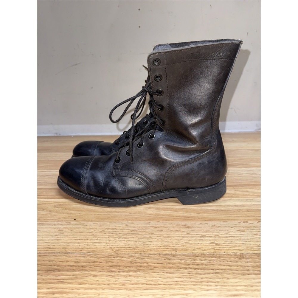 Biltrite Military Black Leather Combat Boots Steel Cap Toe Men's Size 11R  1982